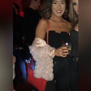 Guess Black Strapless Bodysuit